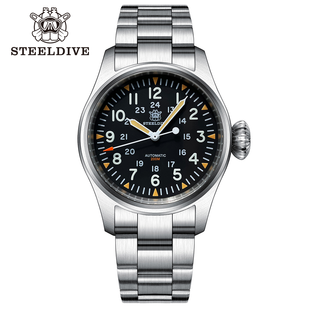 STEELDIVE Official SD1928H 39MM Small Size NH35 Automatic Mens Analog Dive Watch Reloj