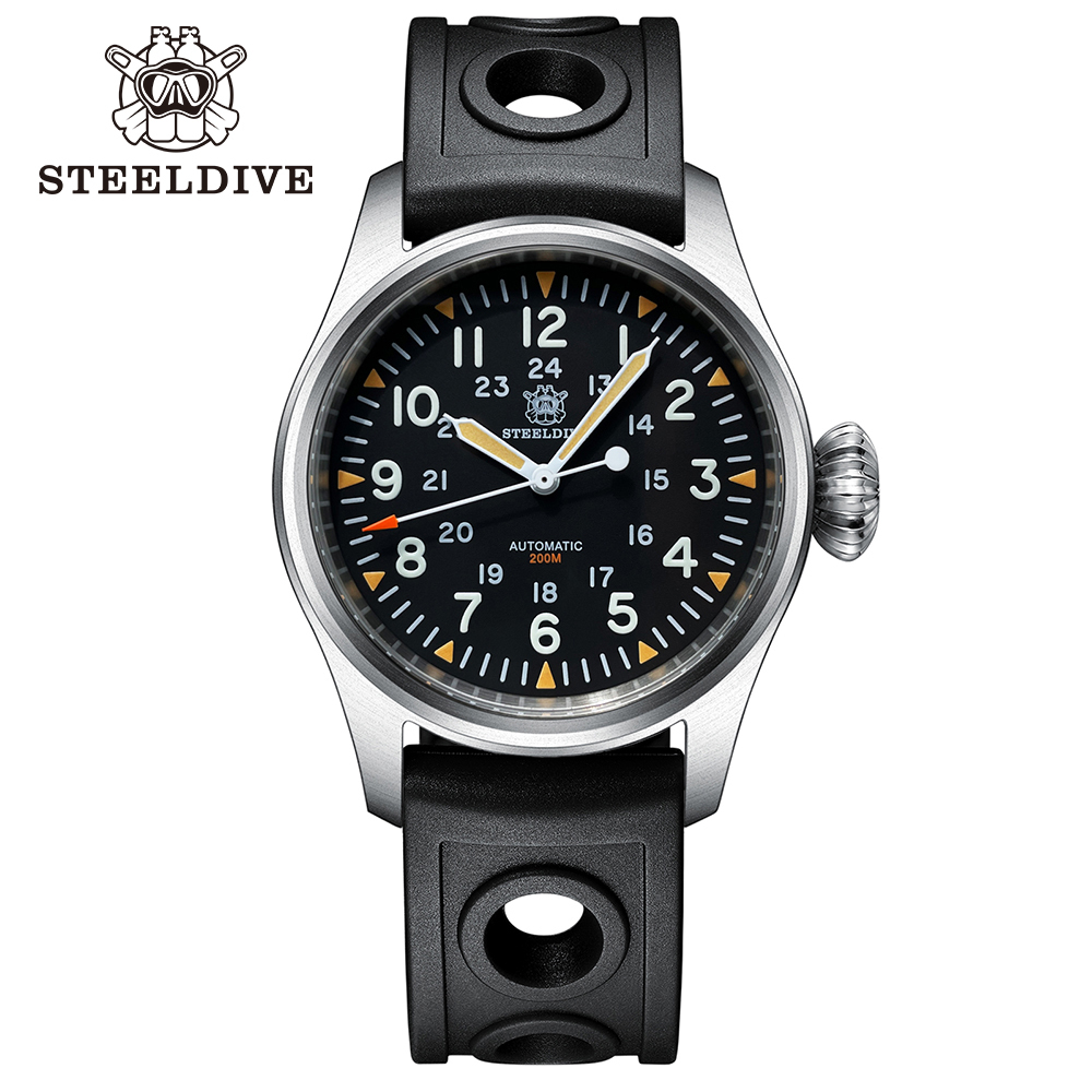 STEELDIVE Official SD1928H 39MM Small Size NH35 Automatic Mens Analog Dive Watch Reloj