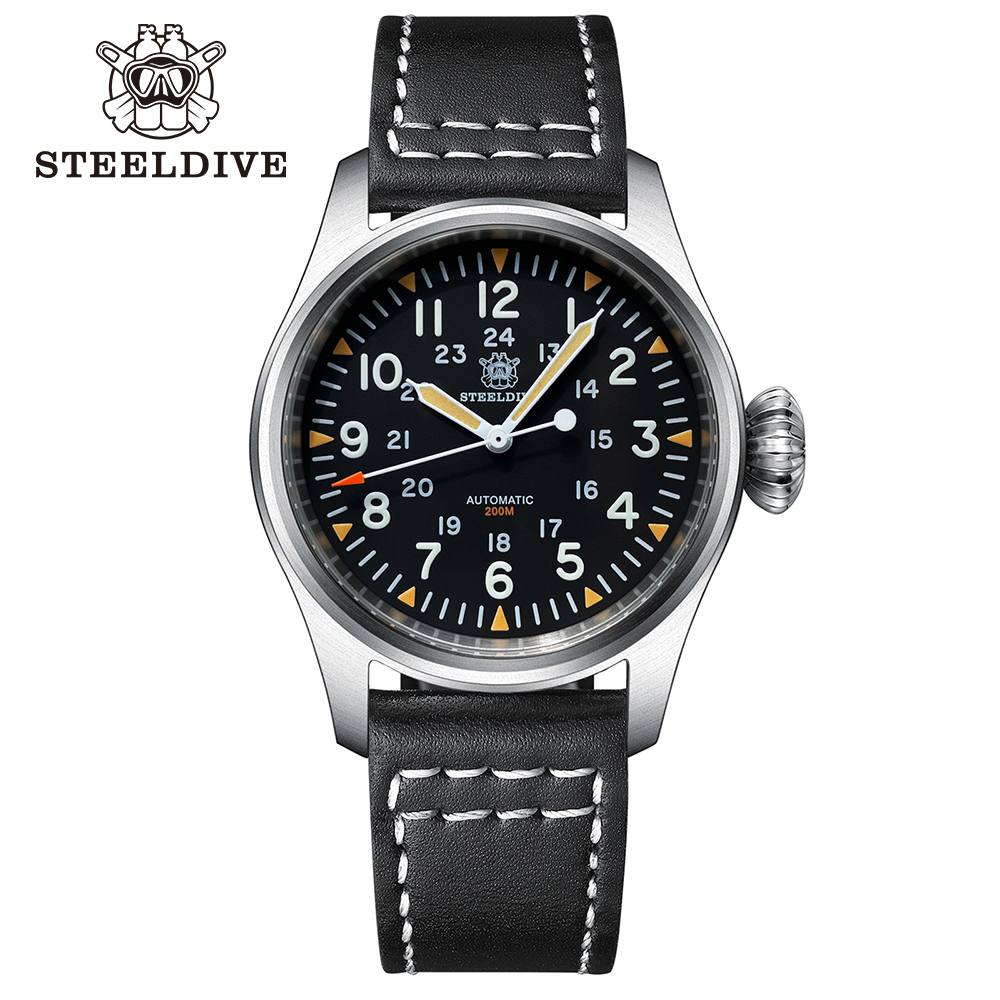 STEELDIVE Official SD1928H 39MM Small Size NH35 Automatic Mens Analog Dive Watch Reloj
