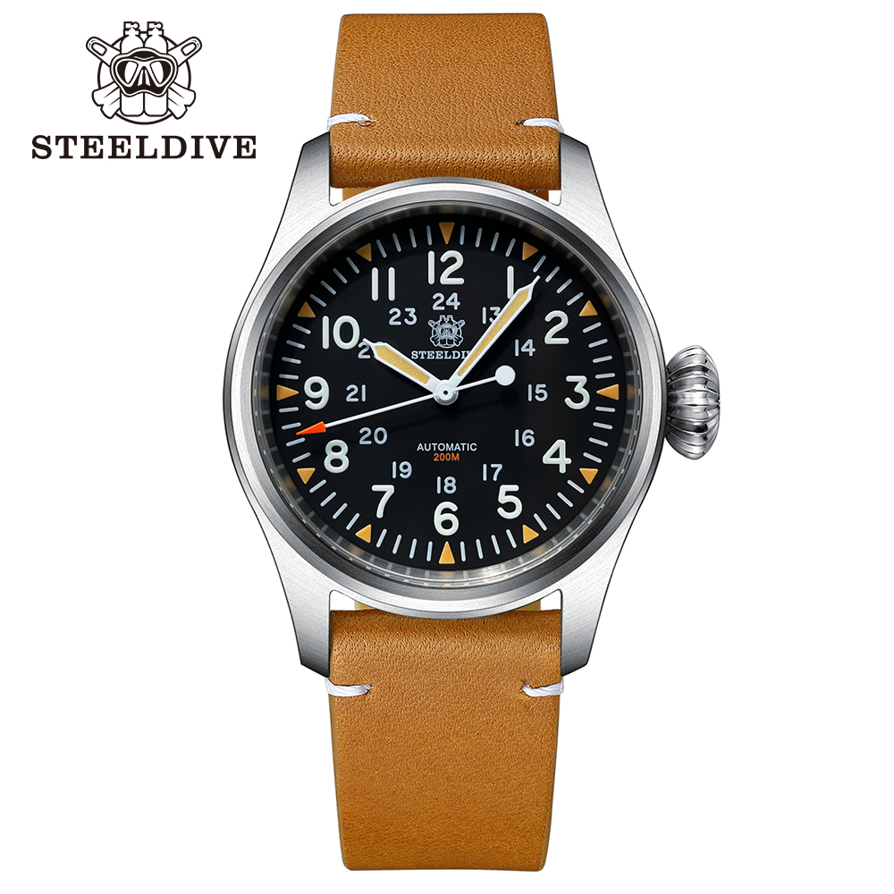 STEELDIVE Official SD1928H 39MM Small Size NH35 Automatic Mens Analog Dive Watch Reloj