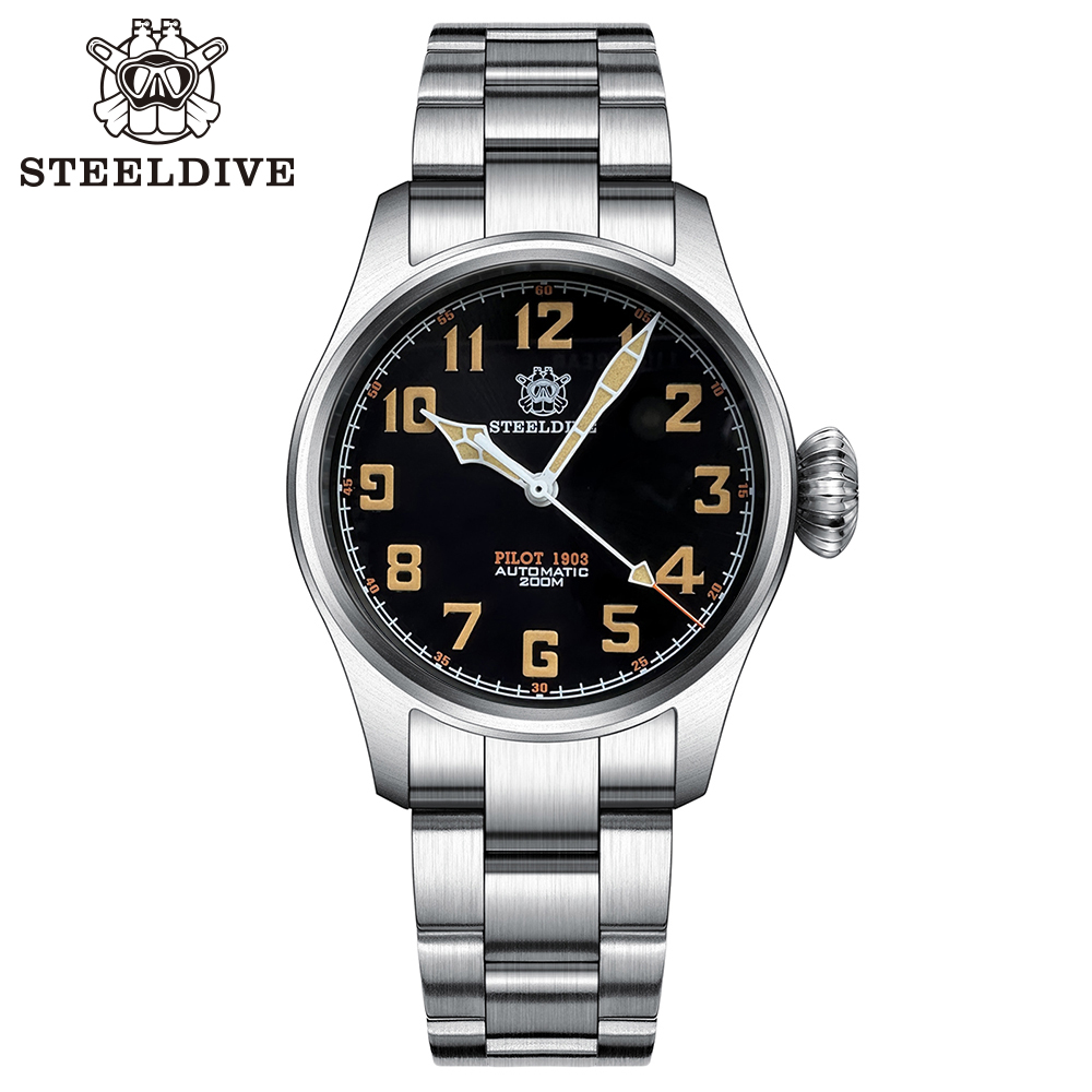 STEELDIVE Official SD1928V Swiss Luminous 39MM NH35 Automatic Movement Dive Watch for Men