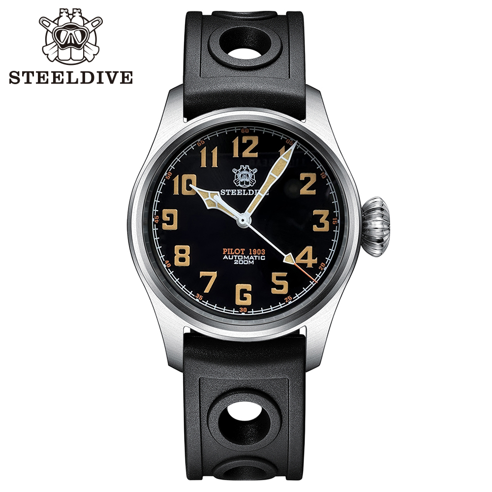 STEELDIVE Official SD1928V Swiss Luminous 39MM NH35 Automatic Movement Dive Watch for Men