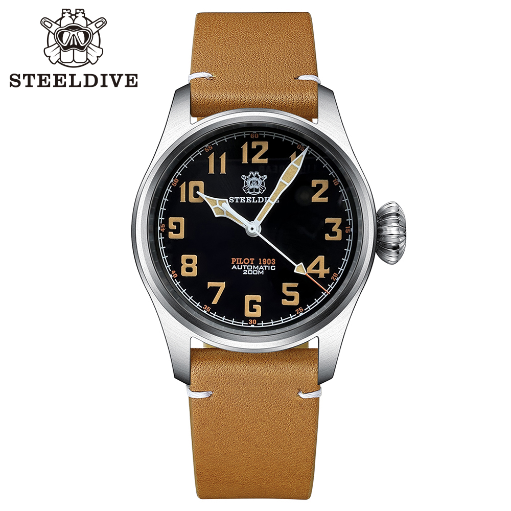 STEELDIVE Official SD1928V Swiss Luminous 39MM NH35 Automatic Movement Dive Watch for Men