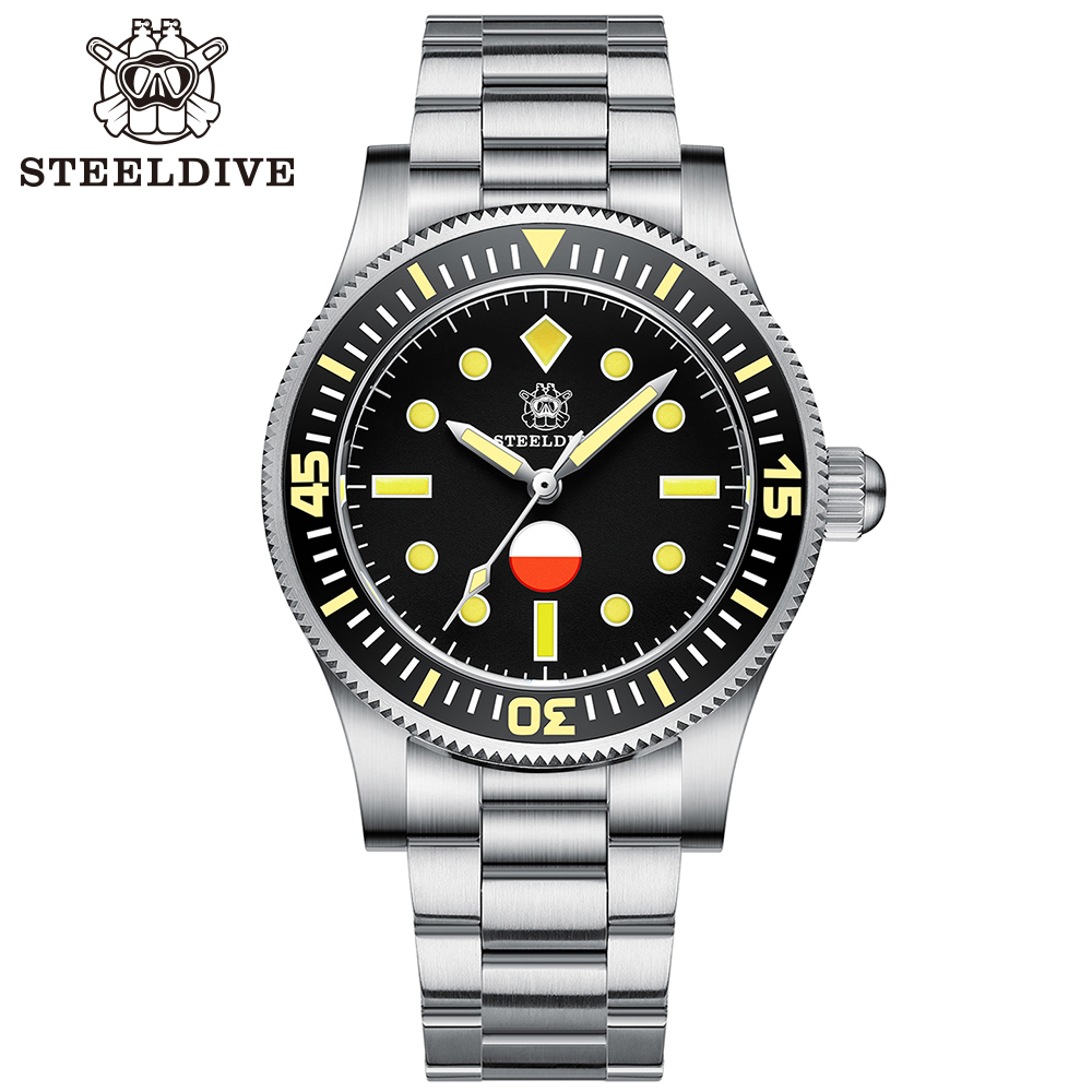 STEELDIVE Official SD1952T Classic Sapphire Glass Super Luminous 41MM Japan NH35 Automatic Dive Watch 300M
