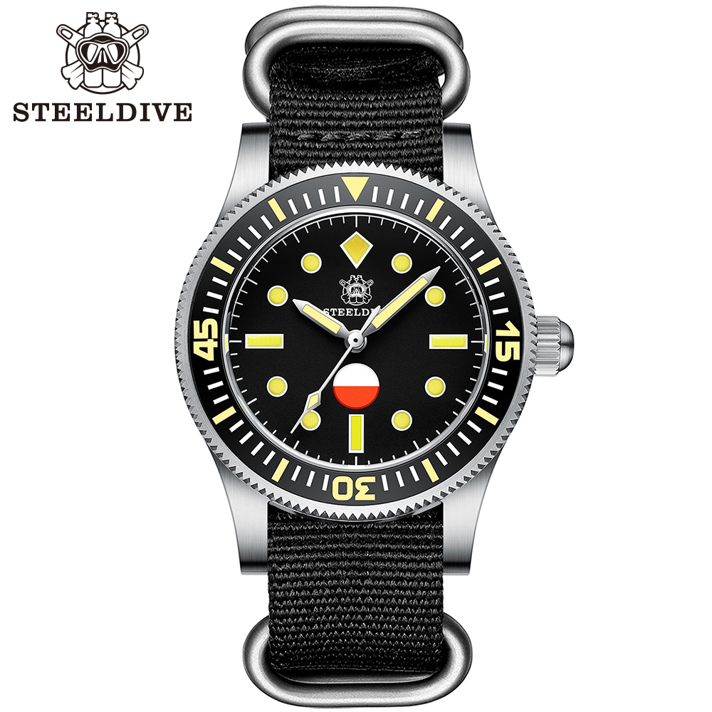 STEELDIVE Official SD1952T Classic Sapphire Glass Super Luminous 41MM Japan NH35 Automatic Dive Watch 300M