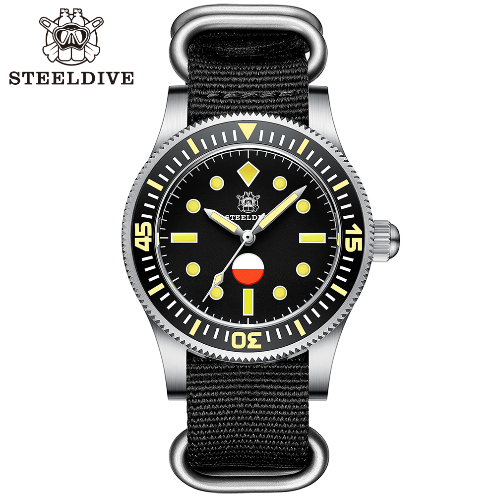 STEELDIVE Official SD1952T Classic Sapphire Glass Super Luminous 41MM Japan NH35 Automatic Dive Watch 300M