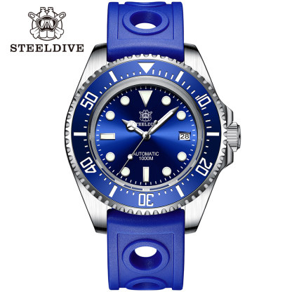STEELDIVE Official Rubber Strap 1000M Waterproof NH35 Automatic Dive Watch Reloj for Men