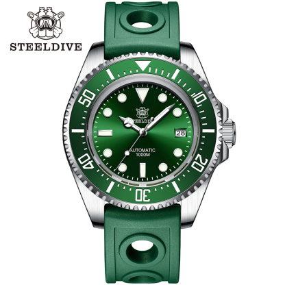 STEELDIVE Official Rubber Strap 1000M Waterproof NH35 Automatic Dive Watch Reloj for Men