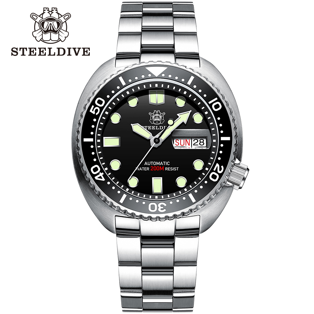 STEELDIVE Official SD1972 Day Function 200M Sapphire Glass NH36 Automatic Mens Dive Watch 