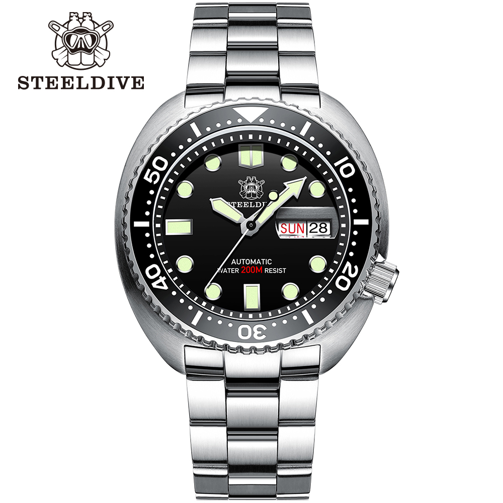 STEELDIVE Official SD1972 Day Function 200M Sapphire Glass NH36 Automatic Mens Dive Watch
