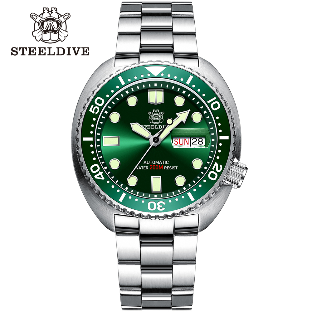 STEELDIVE Official SD1972 Day Function 200M Sapphire Glass NH36 Automatic Mens Dive Watch 