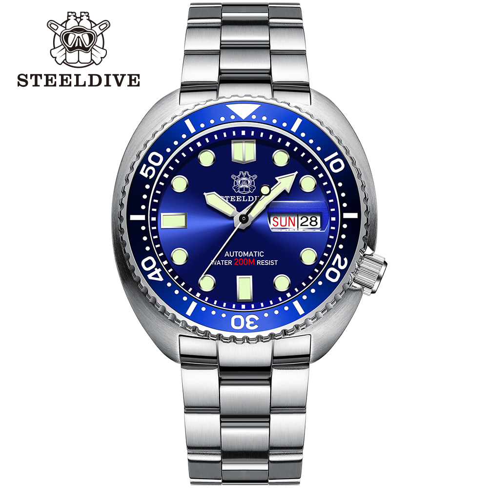 STEELDIVE Official SD1972 Day Function 200M Sapphire Glass NH36 Automatic Mens Dive Watch