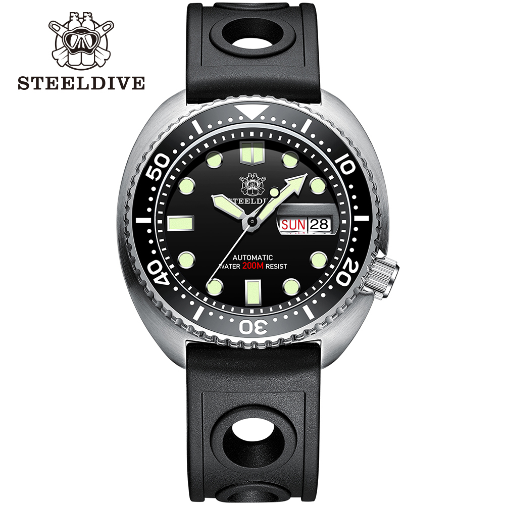 STEELDIVE Official SD1972 Day Function 200M Sapphire Glass NH36 Automatic Mens Dive Watch 
