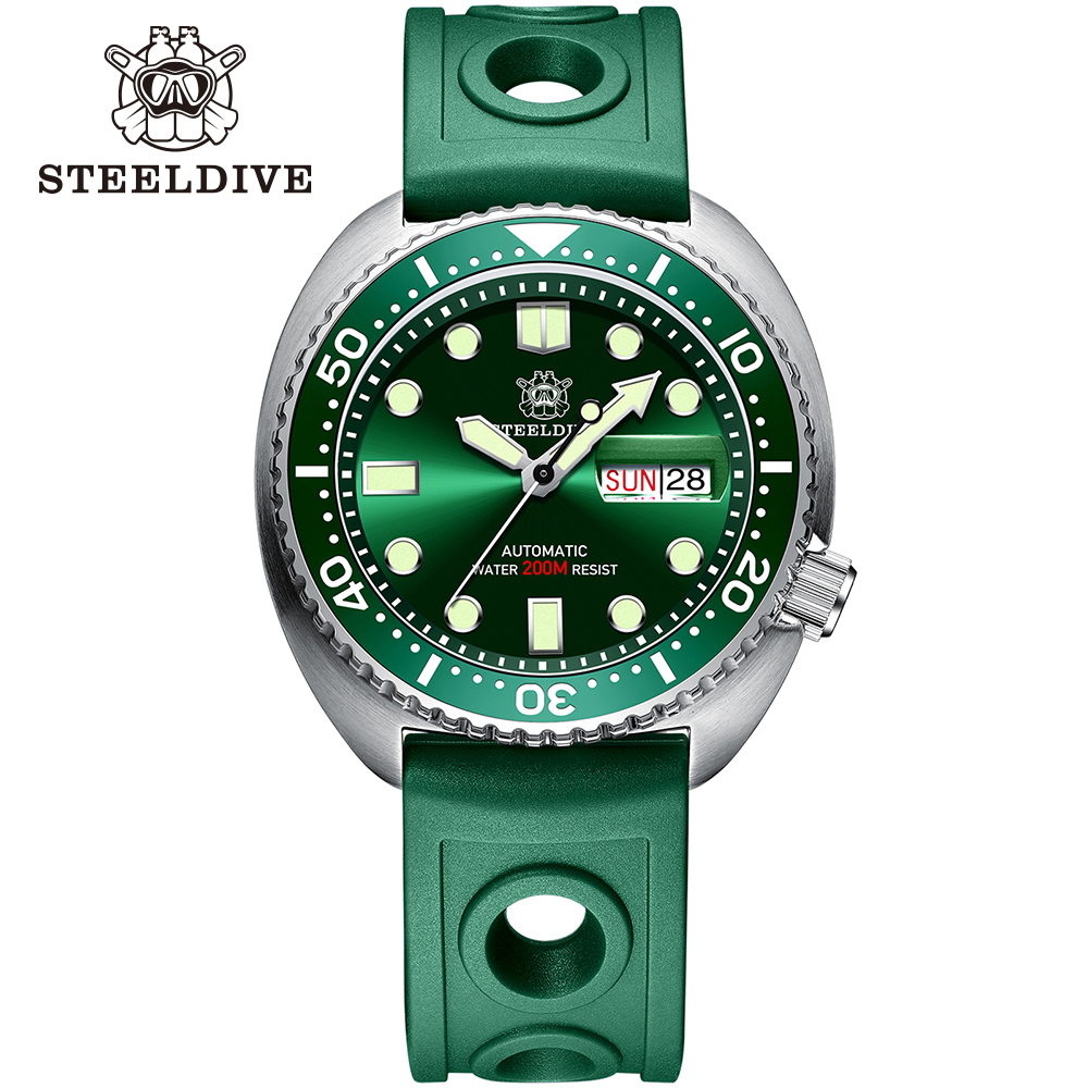STEELDIVE Official SD1972 Day Function 200M Sapphire Glass NH36 Automatic Mens Dive Watch