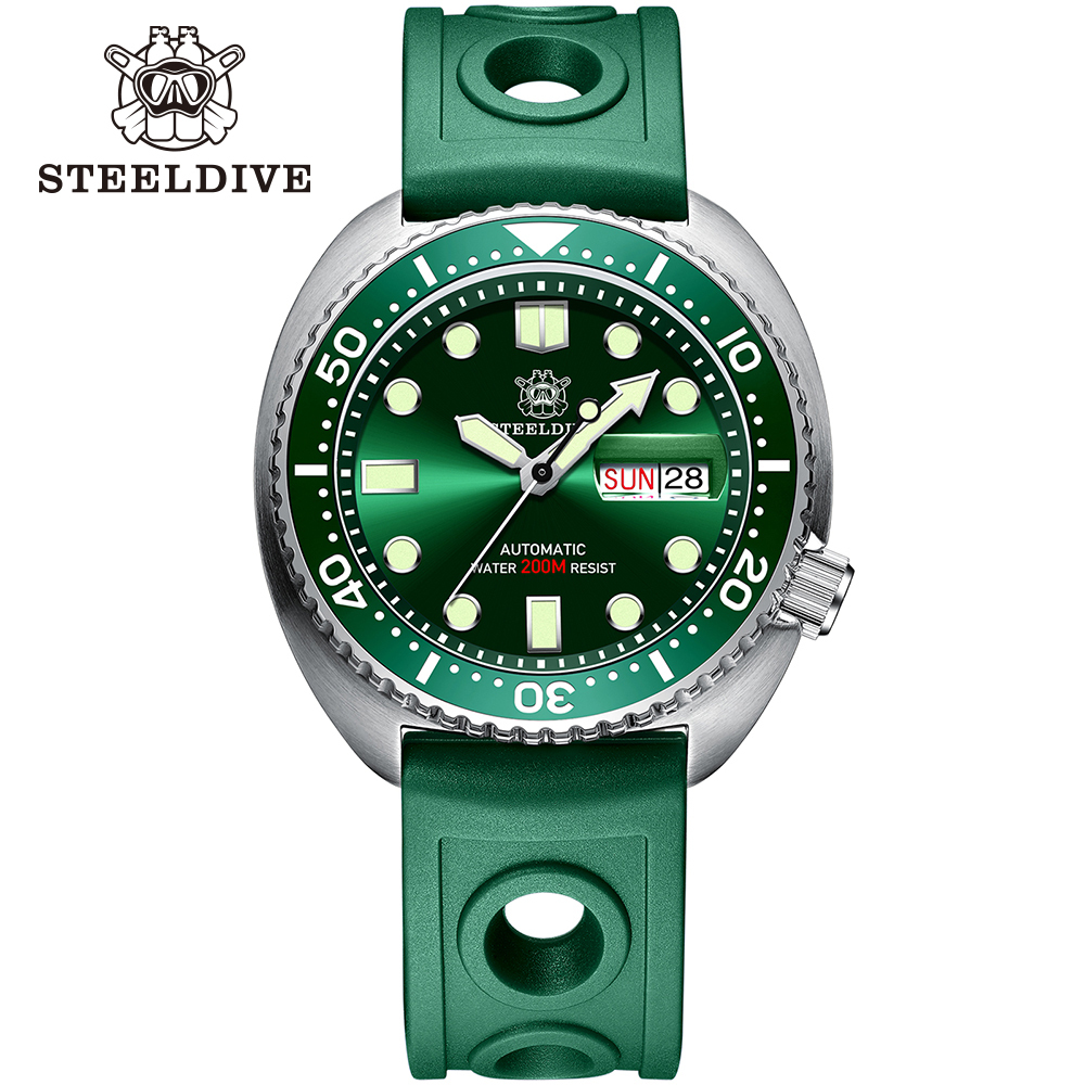 STEELDIVE Official SD1972 Day Function 200M Sapphire Glass NH36 Automatic Mens Dive Watch 