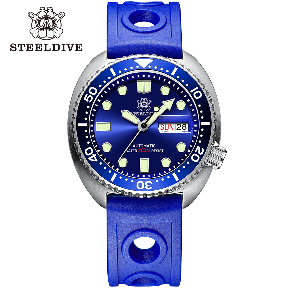 STEELDIVE Official SD1972 Day Function 200M Sapphire Glass NH36 Automatic Mens Dive Watch