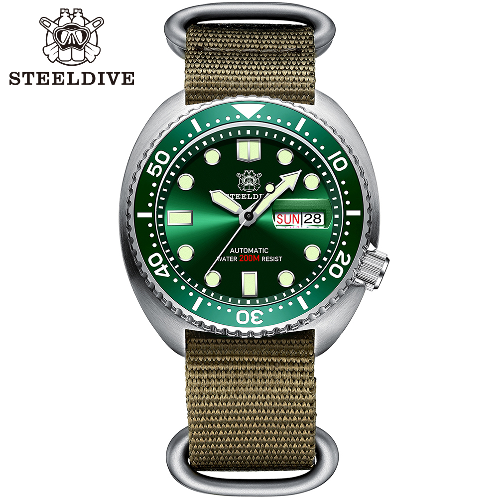 STEELDIVE Official SD1972 Swiss Luminous 200M Waterproof 45MM Sapphire Glass NH36 Automatic Dive Watch