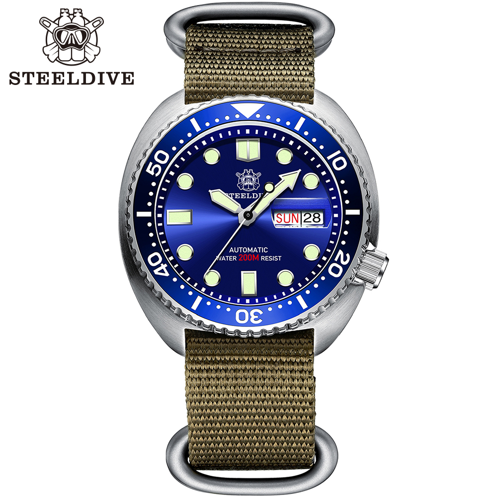STEELDIVE Official SD1972 Swiss Luminous 200M Waterproof 45MM Sapphire Glass NH36 Automatic Dive Watch
