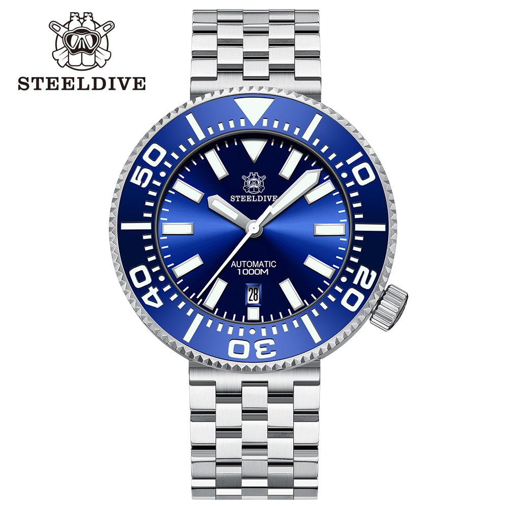 STEELDIVE Official SD1976P 48MM One-Piece 1000M Waterproof NH35 Automatic Mens Dive Watch 