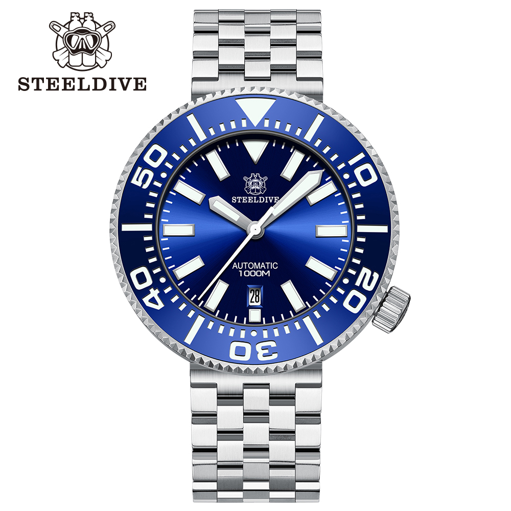 STEELDIVE Official SD1976P 48MM One-Piece 1000M Waterproof NH35 Automatic Mens Dive Watch 