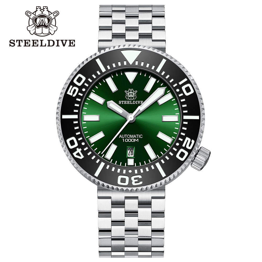 STEELDIVE Official SD1976P 48MM One-Piece 1000M Waterproof NH35 Automatic Mens Dive Watch 