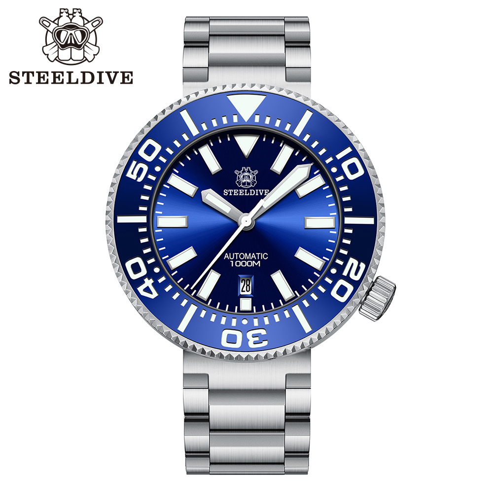 STEELDIVE Official SD1976P 48MM One-Piece 1000M Waterproof NH35 Automatic Mens Dive Watch 