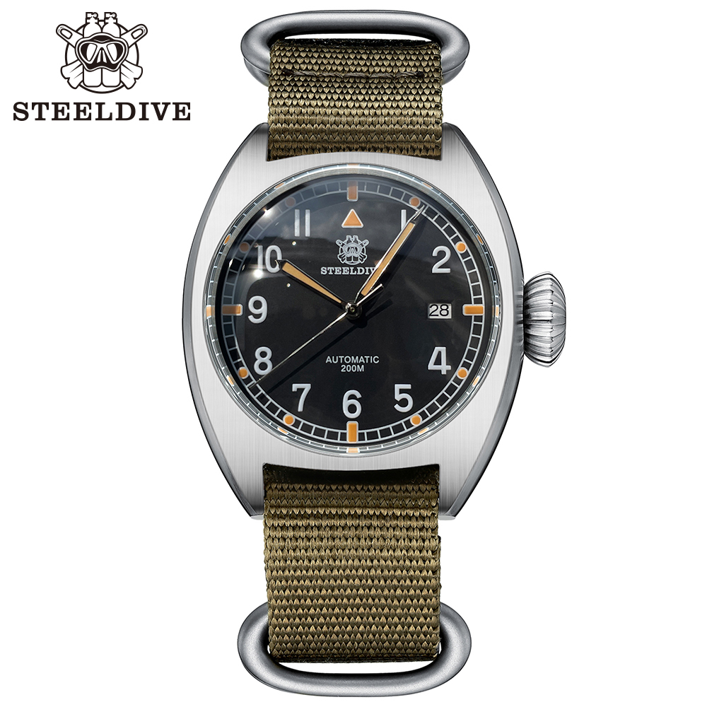 STEELDIVE Official SD1907P 40MM Steel Case 200M Waterproof NH35 Automatic Dive Watch Sapphire Mechnical Dive Watch