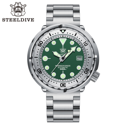STEELDIVE Official SD1986 47.5mm Steel Bezel NH35 Tuna Dive Watch
