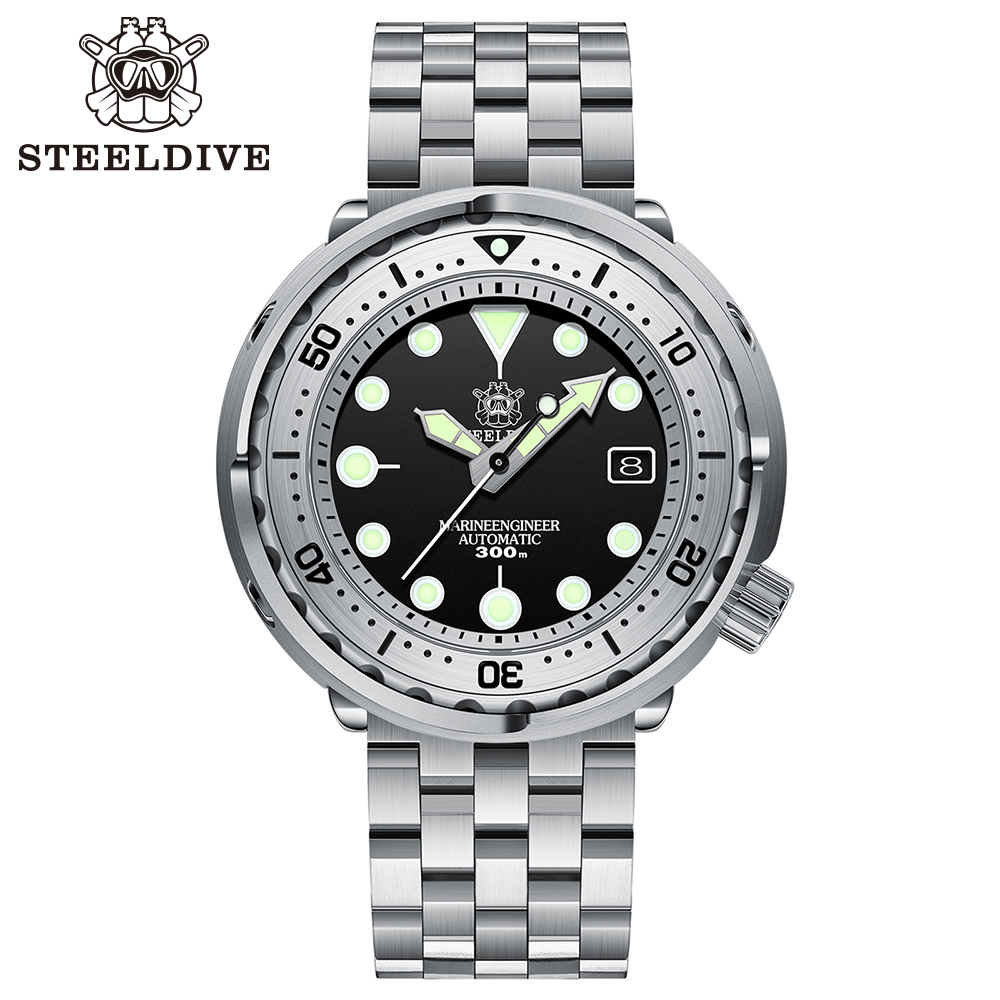 STEELDIVE Official SD1986 47.5mm Steel Bezel NH35 Tuna Dive Watch