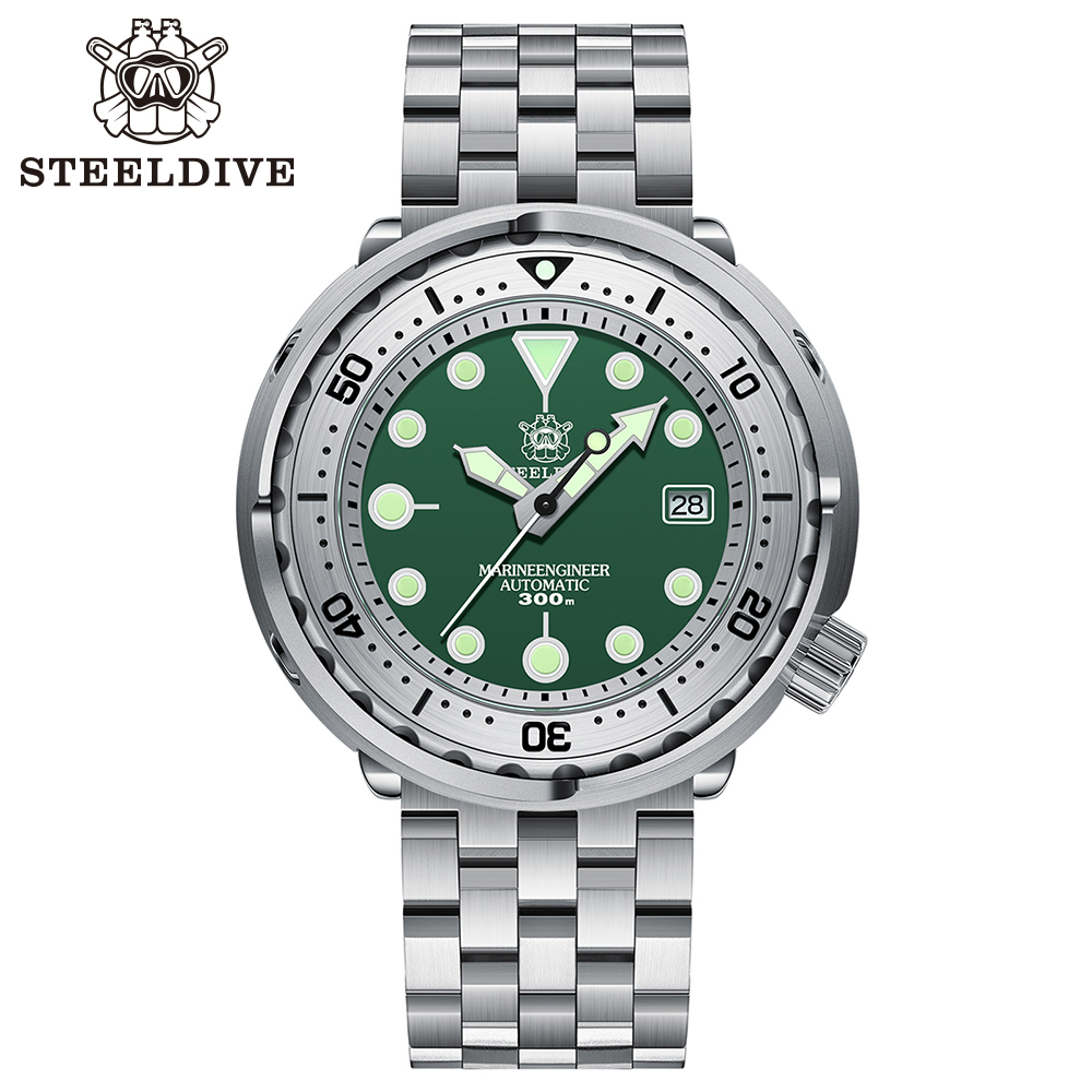 STEELDIVE Official SD1986 47.5mm Steel Bezel NH35 Tuna Dive Watch