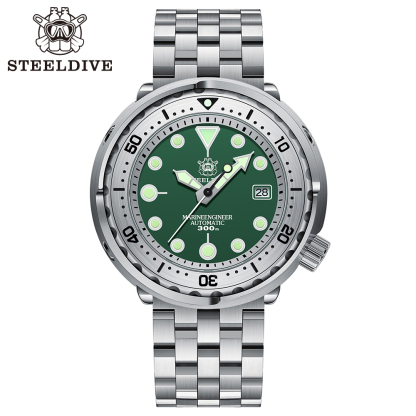 STEELDIVE Official SD1986 47.5mm Steel Bezel NH35 Tuna Dive Watch