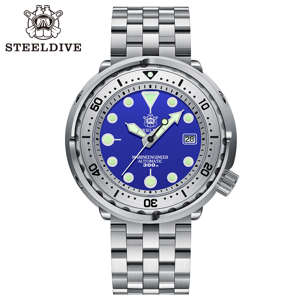 STEELDIVE Official SD1986 47.5mm Steel Bezel NH35 Tuna Dive Watch