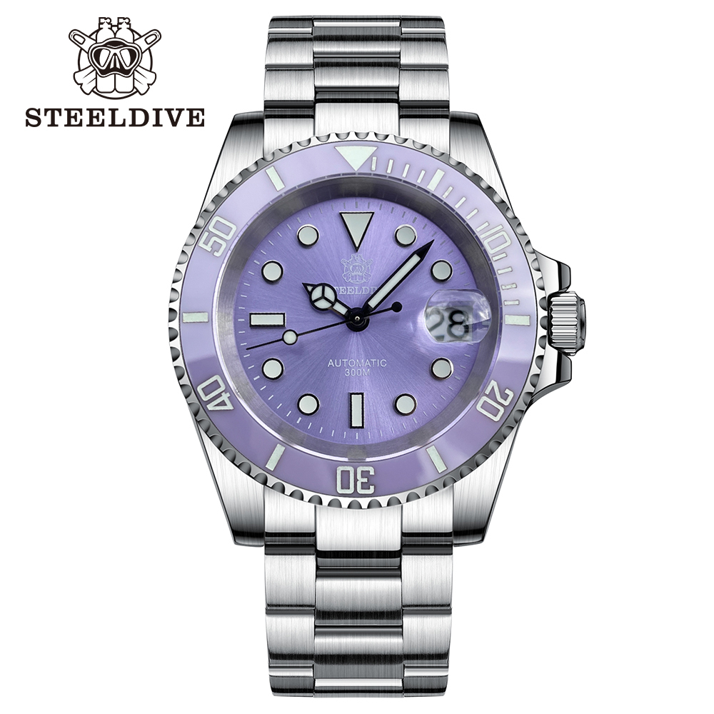 STEELDIVE Official SD1953 Purple Dive Watch