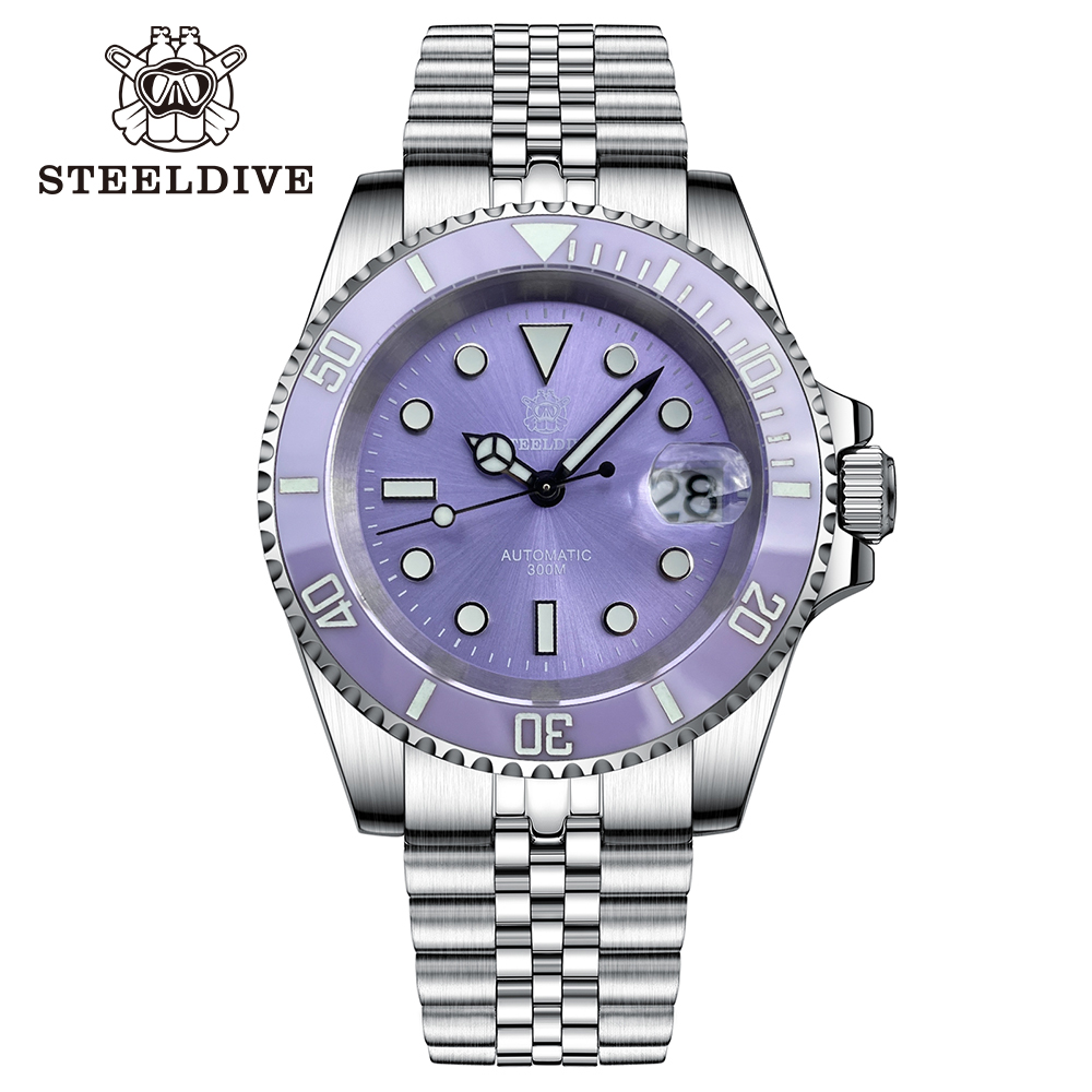 STEELDIVE Official SD1953 Purple Dive Watch