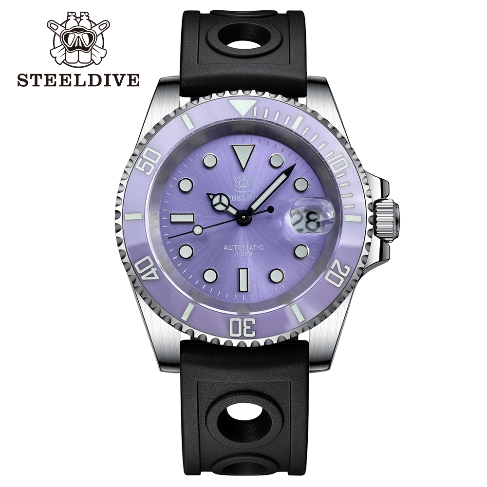 STEELDIVE Official SD1953 Purple Dive Watch