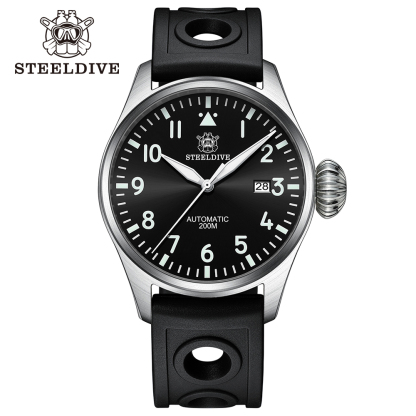 STEELDIVE Official SD1930 Date Function 43MM 200M Waterproof Sapphire Glass NH35 Automatic Movement Mens Dive Watch