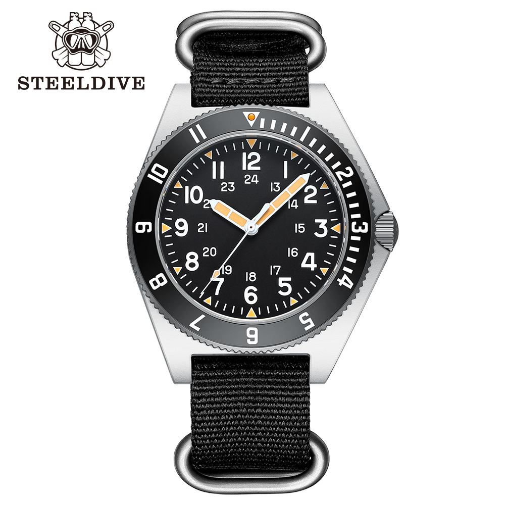 STEELDIVE SD1944 New In 45MM Stainless Steel Case 200M Waterproof NH35 Super Luminous Sapphire Glass Automatic Dive Watch