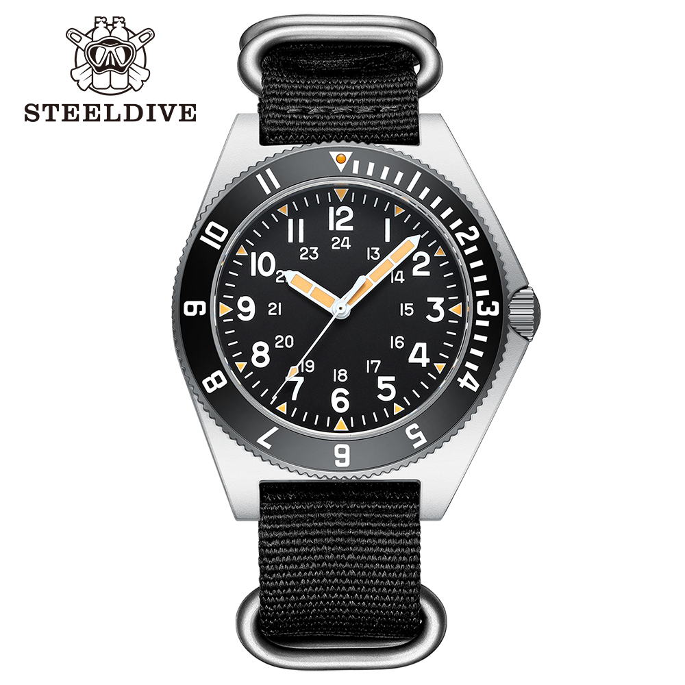 STEELDIVE SD1944 New In 45MM Stainless Steel Case 200M Waterproof NH35 Super Luminous Sapphire Glass Automatic Dive Watch