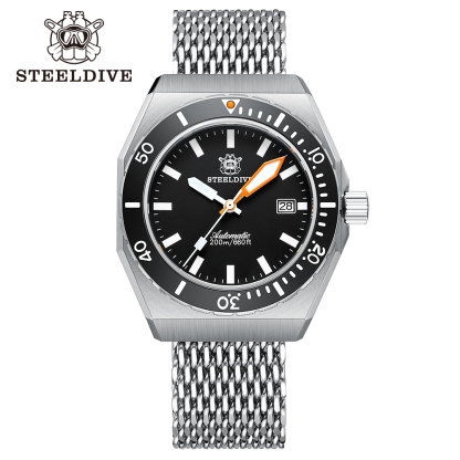 STEELDIVE Official SD1963 42MM Case Sapphire Glass Ceramic Bezel 200M Waterproof NH35 Automatic Mechanical Mens Dive Watches