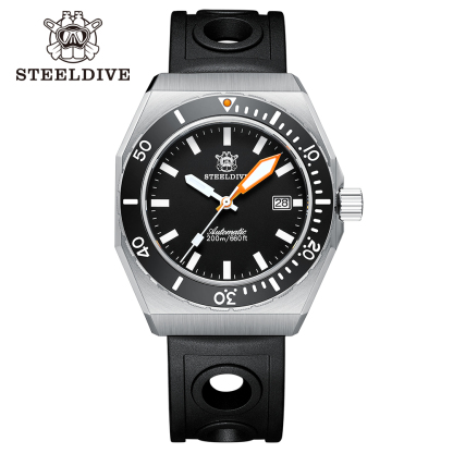 STEELDIVE Official SD1963 42MM Case Sapphire Glass Ceramic Bezel 200M Waterproof NH35 Automatic Mechanical Mens Dive Watches