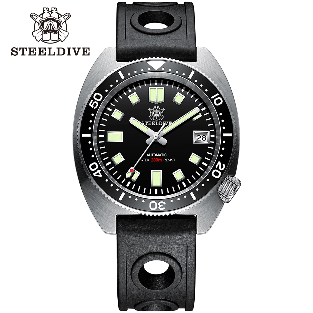 STEELDIVE Official SD1977 42MM Thin Abalone Mechanical Watches AR Coating Sapphire Glass NH35 Automatic 200M Waterproof Dive Watch