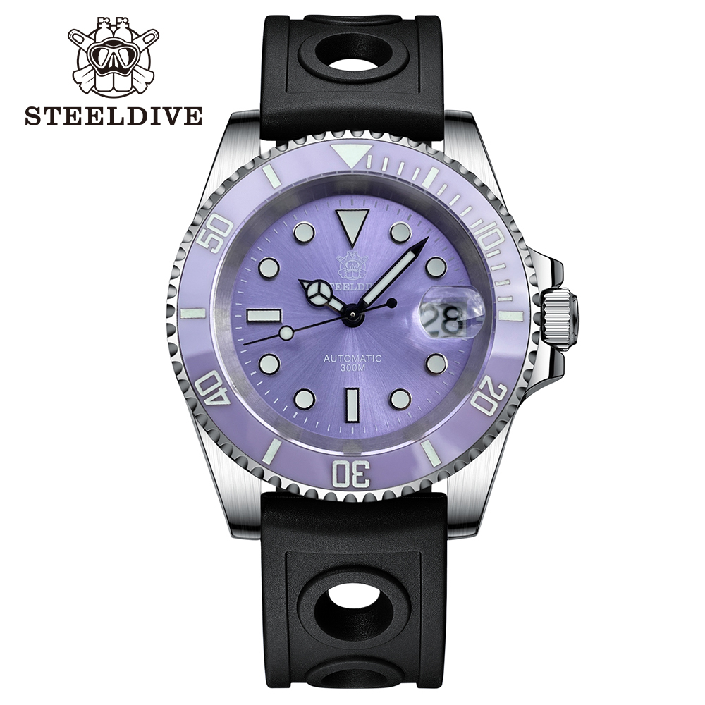 STEELDIVE Official SD1953 Purple Dive Watch