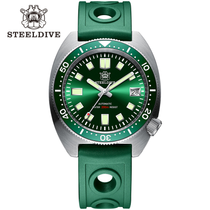 STEELDIVE Official SD1977 42MM Thin Abalone Mechanical Watches AR Coating Sapphire Glass NH35 Automatic 200M Waterproof Dive Watch