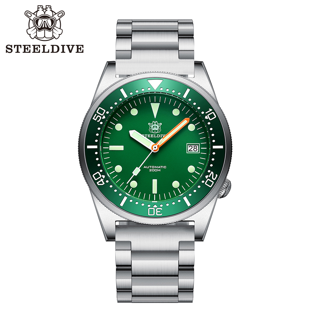 STEELDIVE Official SD1979 42mm Case Swiss Luminous Ceramic Bezel Sapphire Glass NH35 200M Waterproof Dive Watch Men