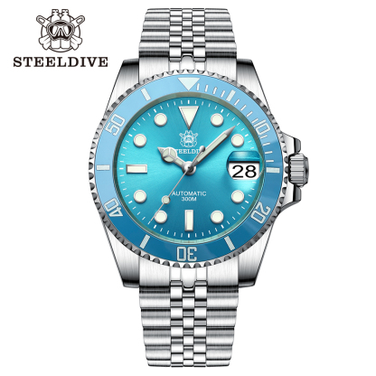 STEELDIVE Official SD1953  Turquoise Dive Watch