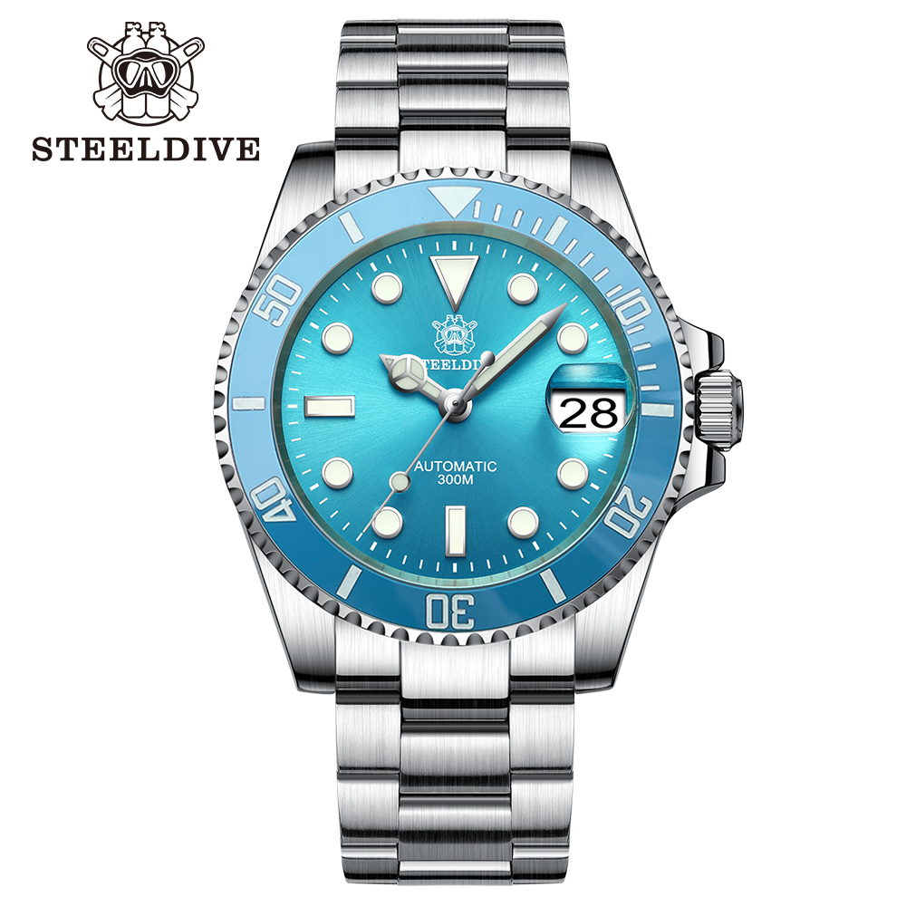 STEELDIVE Official SD1953  Turquoise Dive Watch