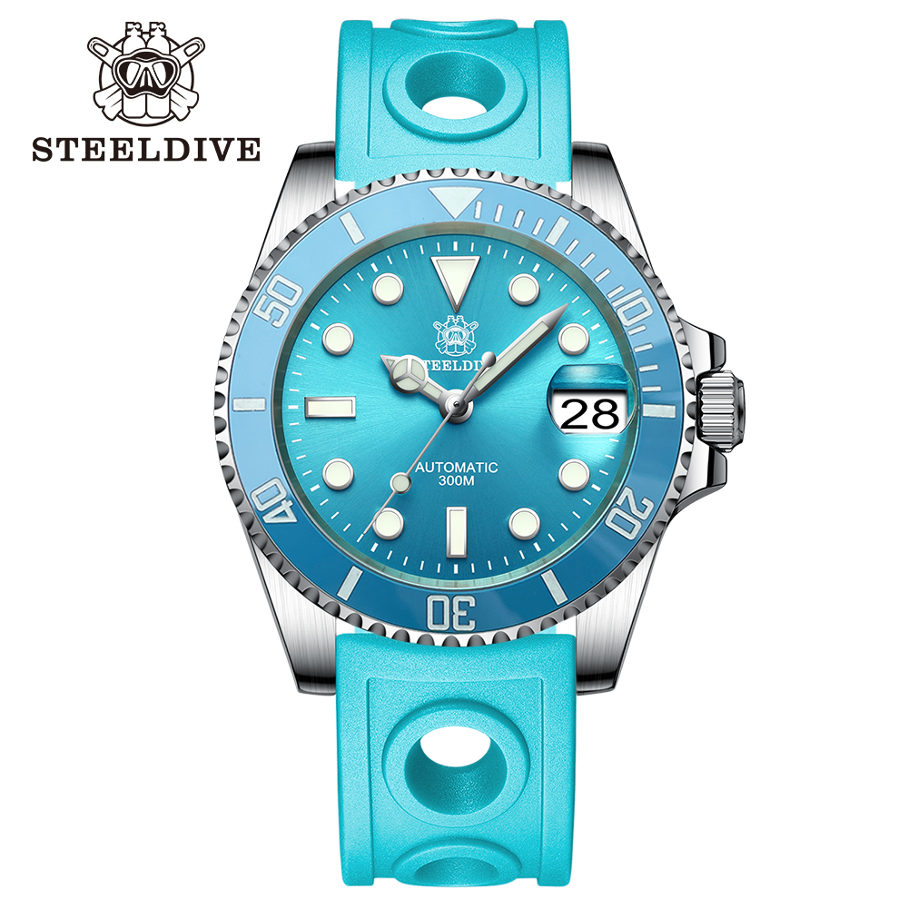 STEELDIVE Official SD1953  Turquoise Dive Watch