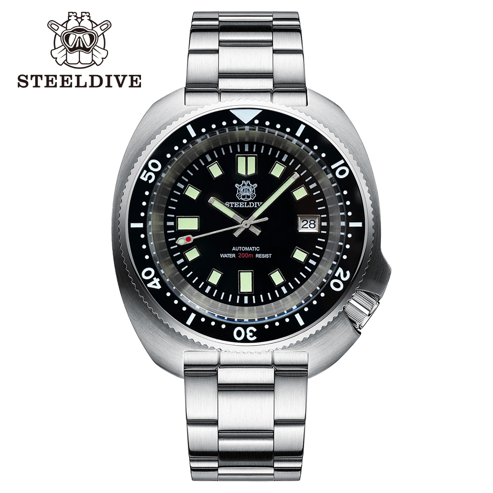 STEELDIVE Official SD1974L V3 Bracelet Buckle Steel Inner Bezel 200M Waterproof NH35 Automatic Mens Sports Dive Watch