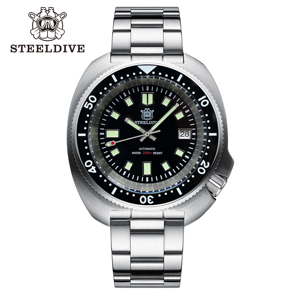 STEELDIVE Official SD1974L V3 Bracelet Buckle Steel Inner Bezel 200M Waterproof NH35 Automatic Mens Sports Dive Watch