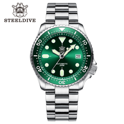 STEELDIVE Official SD1973 Swiss Luminous Ceramic Bezel Insert Sapphire Glass 200mm Waterproof 41.2mm NH35 Mens Dive Watch